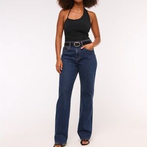 Abercrombie & Fitch Women's curve love high rise 90s relaxed Leg jean 26S